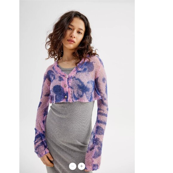 UO Sadie Printed Semi-Sheer Cardigan XL NWT - Picture 10 of 10